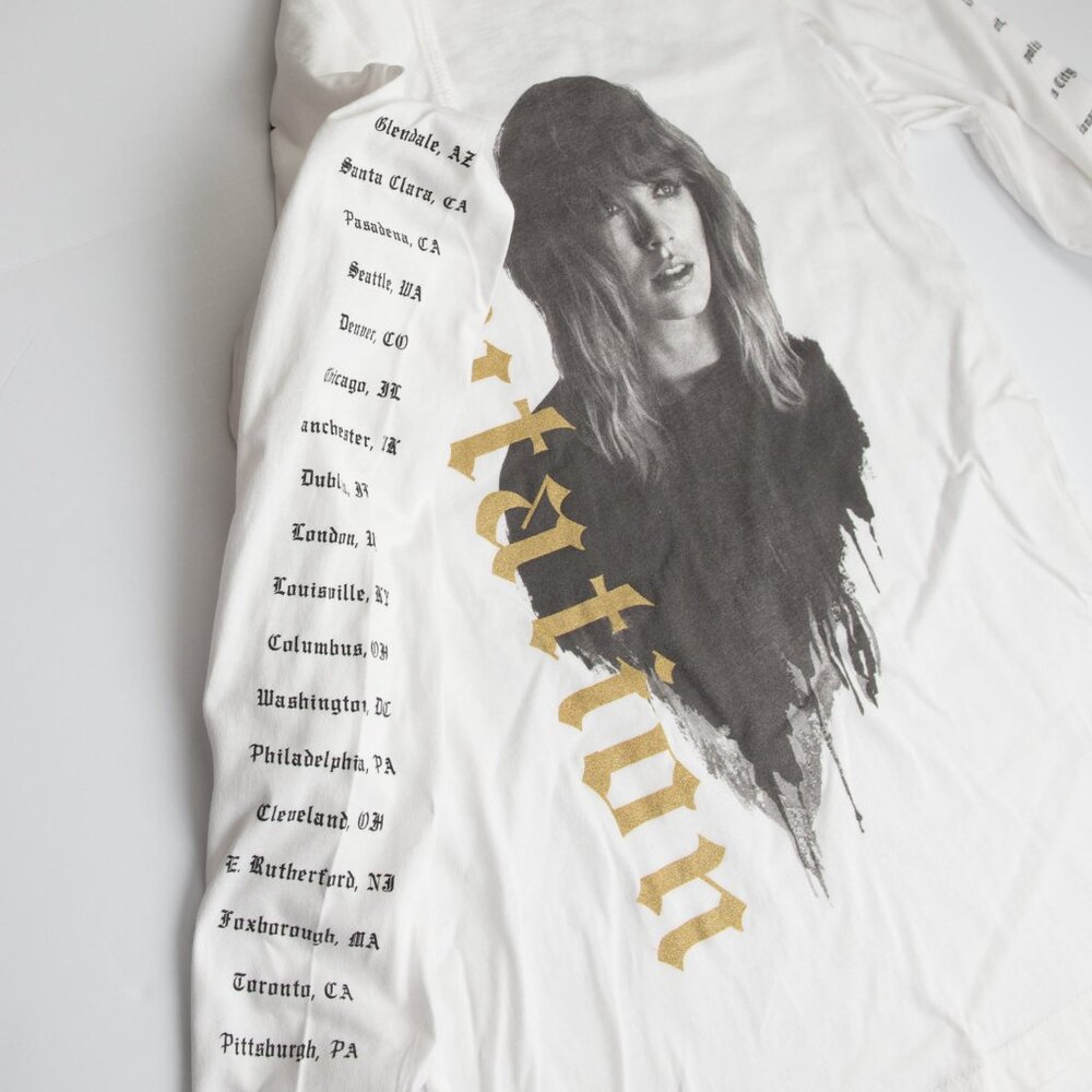 Taylor Swift Reputation Stadium Tour 2018 Long Sleeve Tee Authentic White Small - Picture 2 of 9